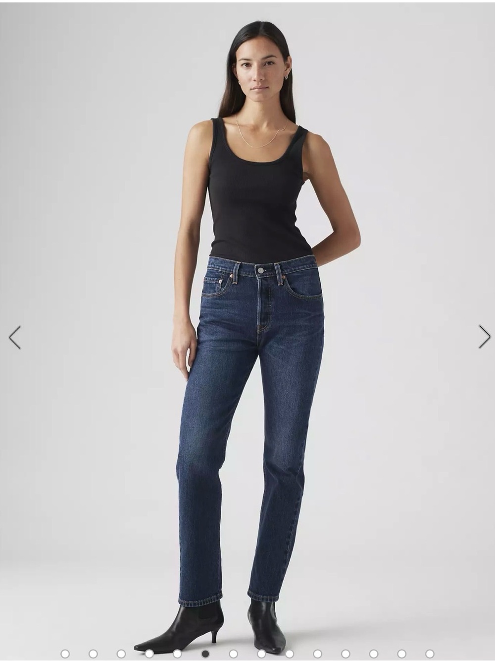 Levi's Straight Leg Jeans in Dark Blue Wash
